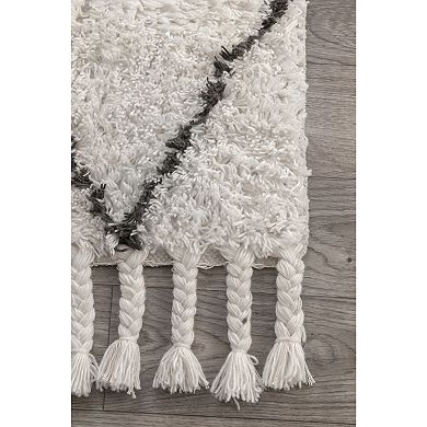 nuLOOM Fez Lattice Shag Wool Rug