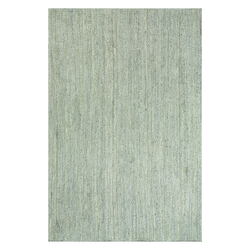 nuLOOM Rigo Solid Jute Rug, Green, 6X9 Ft