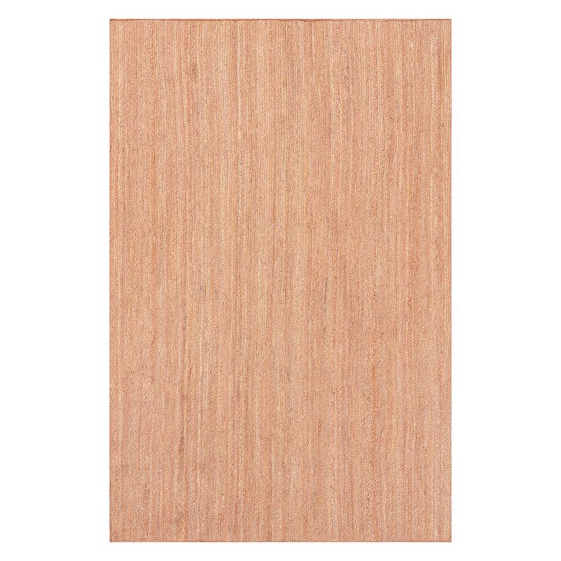nuLOOM Rigo Solid Jute Rug, Orange, 8X10 Ft