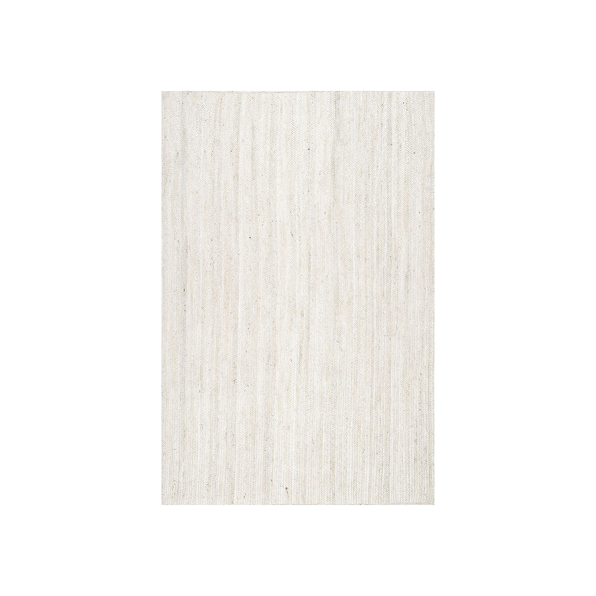 nuLOOM Rigo Solid Jute Rug, White