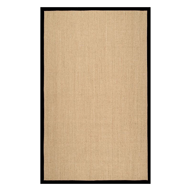 nuLOOM Orsay Solid Sisal Rug, Black, 8X10 Ft