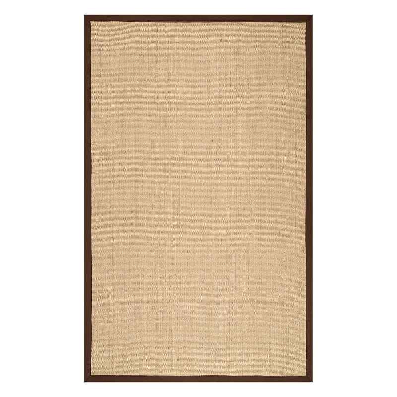 nuLOOM Orsay Solid Sisal Rug, Brown, 6X9 Ft