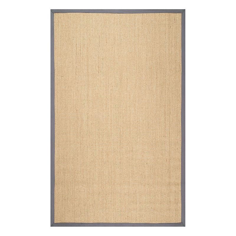 nuLOOM Orsay Solid Sisal Rug, Light Grey, 5X8 Ft