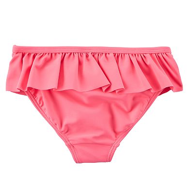 Baby Girl Carter's Flamingo Rashguard & Ruffled Bottoms Swimsuit Set
