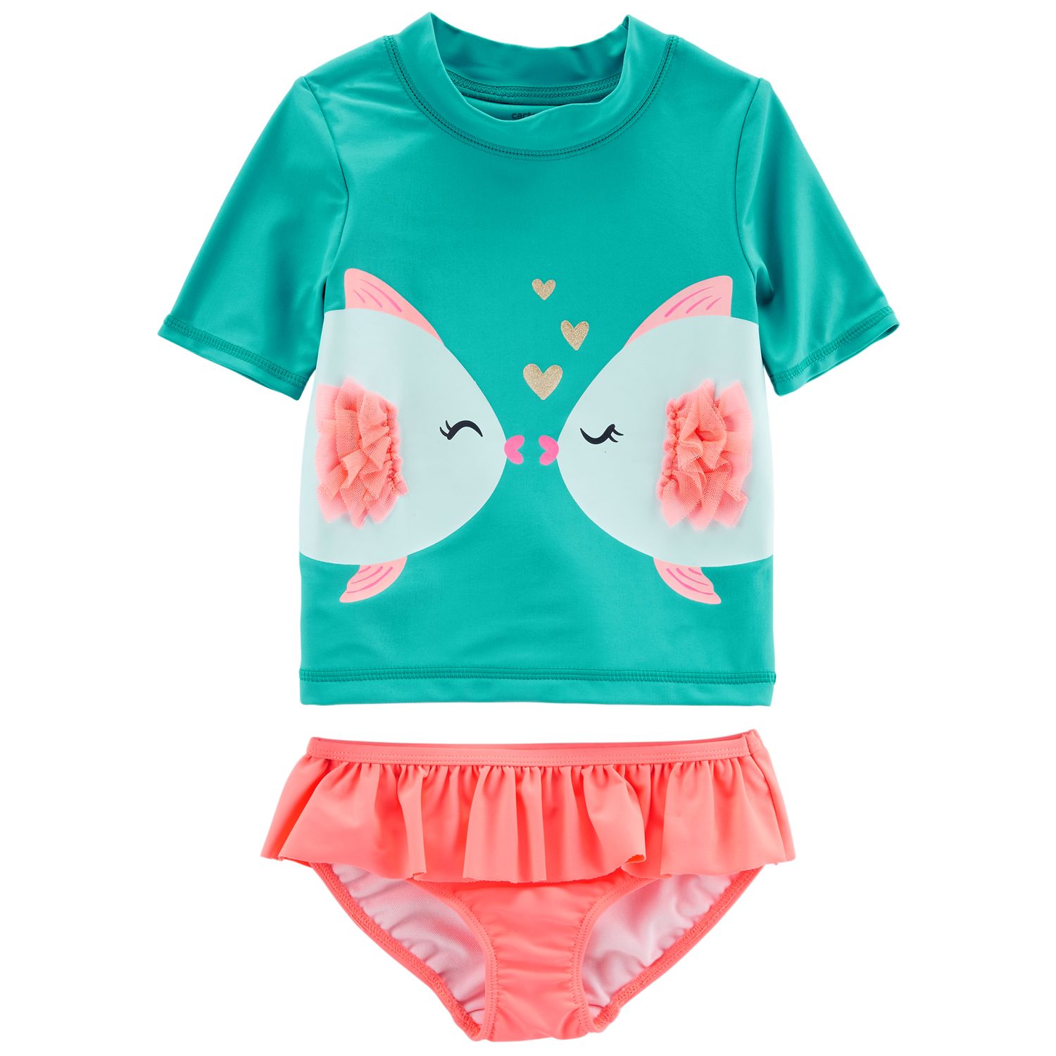 girls swimsuit with rash guard