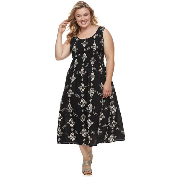 Plus Size Croft & Barrow® Smocked Tank Dress