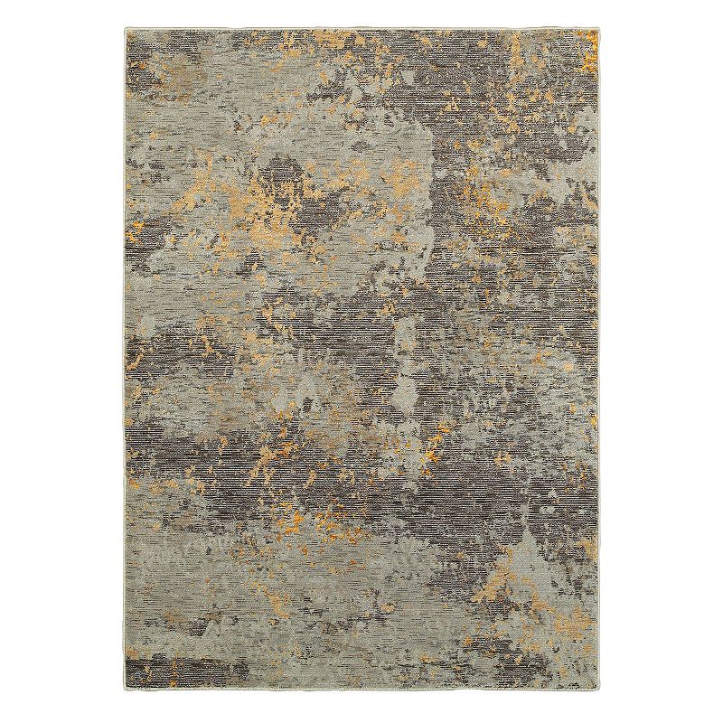 StyleHaven Easton Marble Abstract Rug, Grey, 3X5 Ft