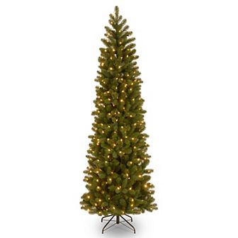 National Tree Company 6.5-ft. Pre-Lit Downswept Douglas Fir Pencil Slim Artificial Christmas Tree