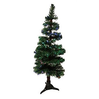 4-ft. Pre-Lit Fiber Optic Spiral Pine Artificial Christmas Tree