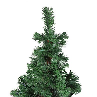 4-ft. Pre-Lit Fiber Optic Spiral Pine Artificial Christmas Tree