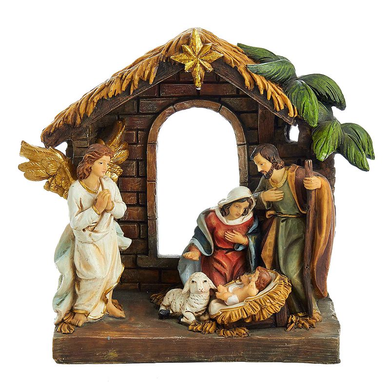 Kurt Adler Holy Family & Angel Christmas Table Decor, Multicolor