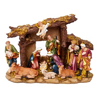 Kurt Adler Nativity Scene Christmas Table Decor 11 pc Set