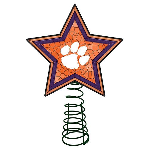 Clemson Tigers Mosaic Christmas Tree Topper