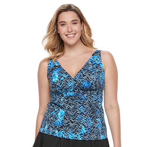 Plus Size Trimshaper Katie Bust Enhancer Tankini Top