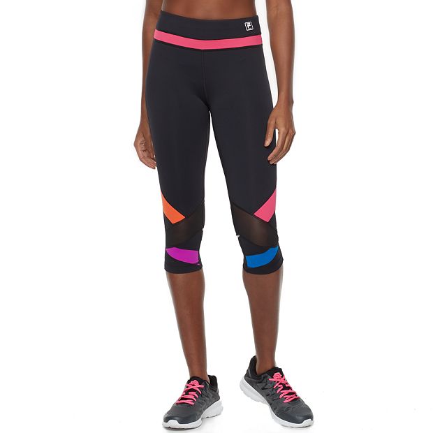 Women's FILA SPORT® Mesh Color Block Capri Leggings