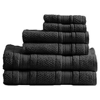 Madison Park Essentials 6 pc Remy Zero Twist Quick Dry Cotton Bath Towel Set
