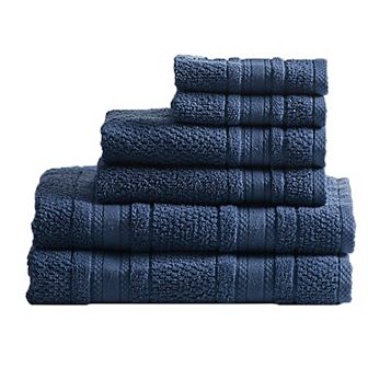 Madison Park Essentials 6 pc Remy Zero Twist Quick Dry Cotton Bath Towel Set