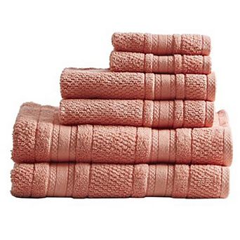 Madison Park Essentials 6 pc Remy Zero Twist Quick Dry Cotton Bath Towel Set