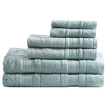 Madison Park Essentials 6 pc Remy Zero Twist Quick Dry Cotton Bath Towel Set
