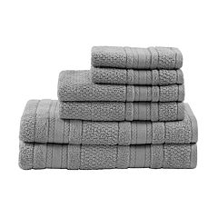 Allure 6-piece Trefoil Filigree Reversible Jacquard Bath Towel Set