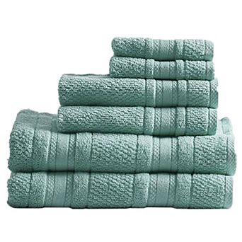 Madison Park Essentials 6 pc Remy Zero Twist Quick Dry Cotton Bath Towel Set