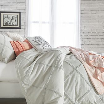 Peri Chenille Lattice Comforter Set