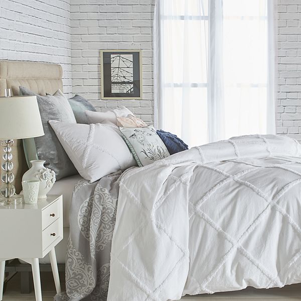 Peri Chenille Lattice Comforter Set, Peri Home Duvet Cover King
