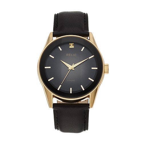 Relic by Fossil Men's Rylan Diamond Accent Leather Watch ZR77295