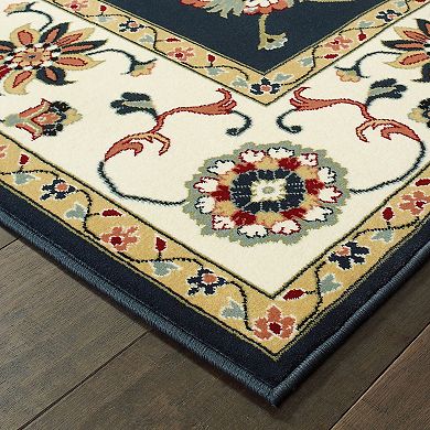 StyleHaven Keswick Countess Framed Floral Rug