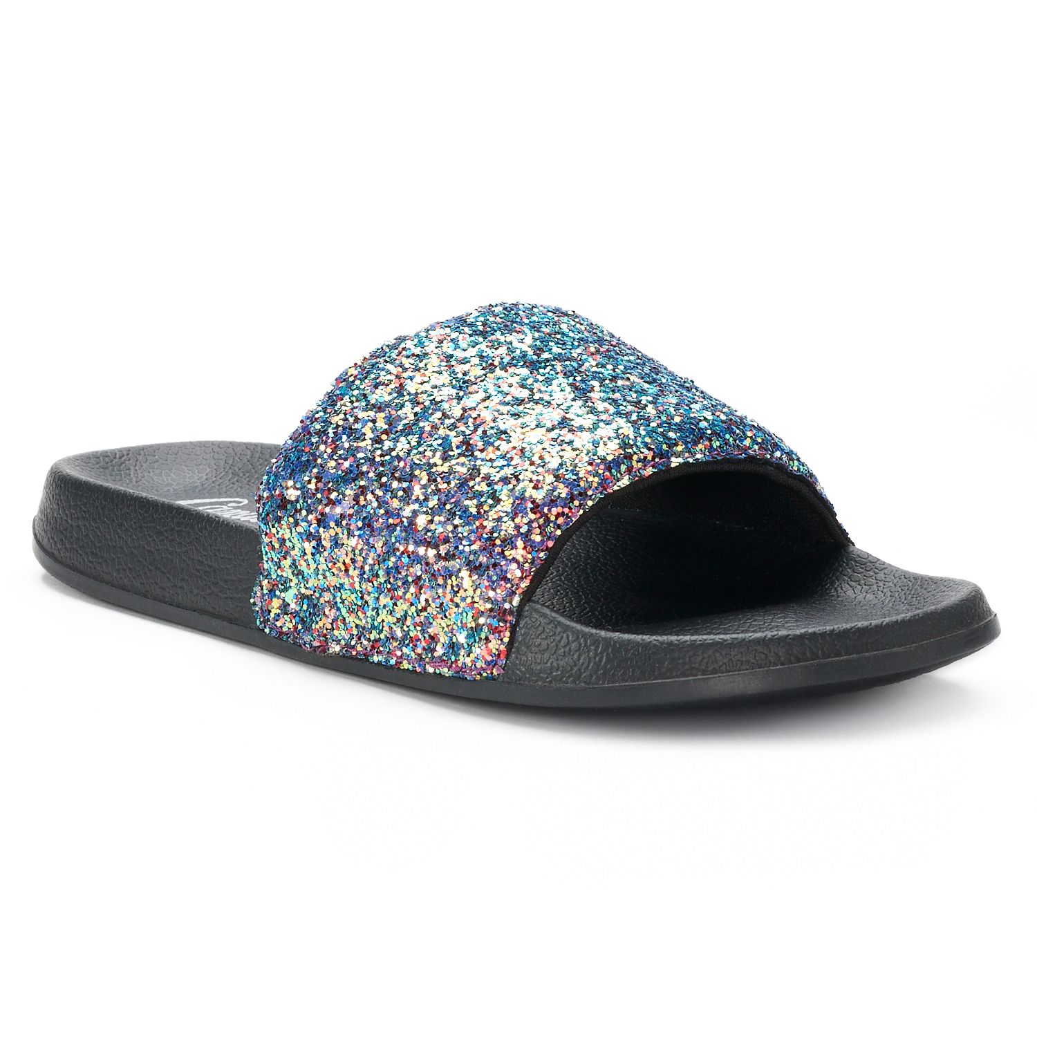 glitter slides shoes