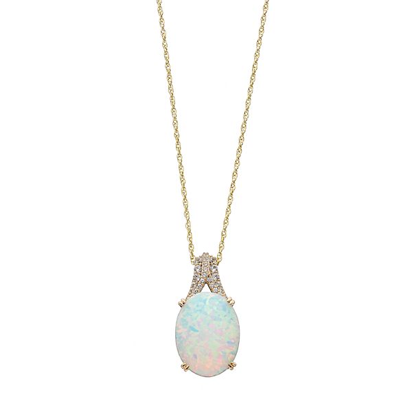 Opal hot sale necklace kohls