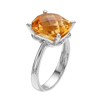 MASTERPIECE Sterling Silver Citrine Ring