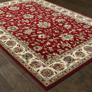 StyleHaven Keswick Fleur Rouge Framed Floral Rug