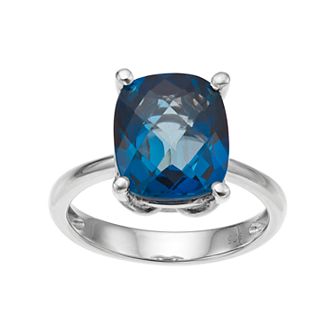Sterling Silver Blue Topaz Ring