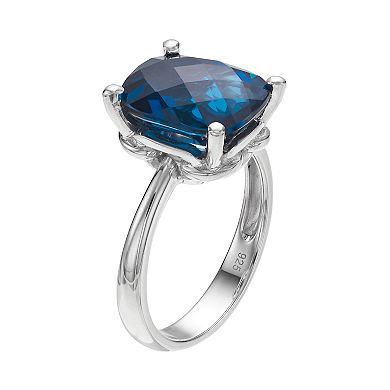 MASTERPIECE Sterling Silver Blue Topaz Ring