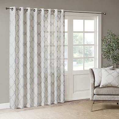 Madison Park 1-Panel Westmont Fretwork Print Light Filtering Window Curtain