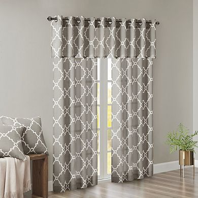 Madison Park Westmont Fretwork Print Window Valance