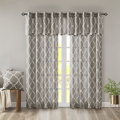 Madison Park Westmont Fretwork Print Window Valance