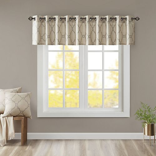 Madison Park Westmont Fretwork Print Window Valance