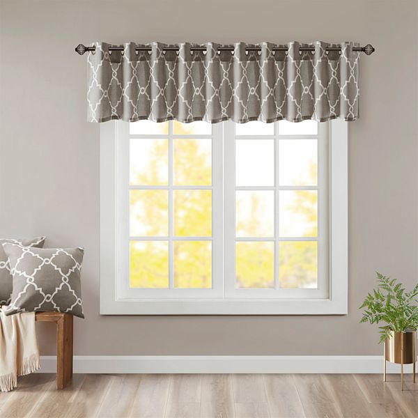 Madison Park Westmont Fretwork Print Window Valance