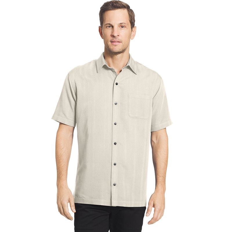 UPC 767672374265 product image for Men's Van Heusen Classic-Fit Dobby Button-Down Shirt, Size: XL, Natural | upcitemdb.com