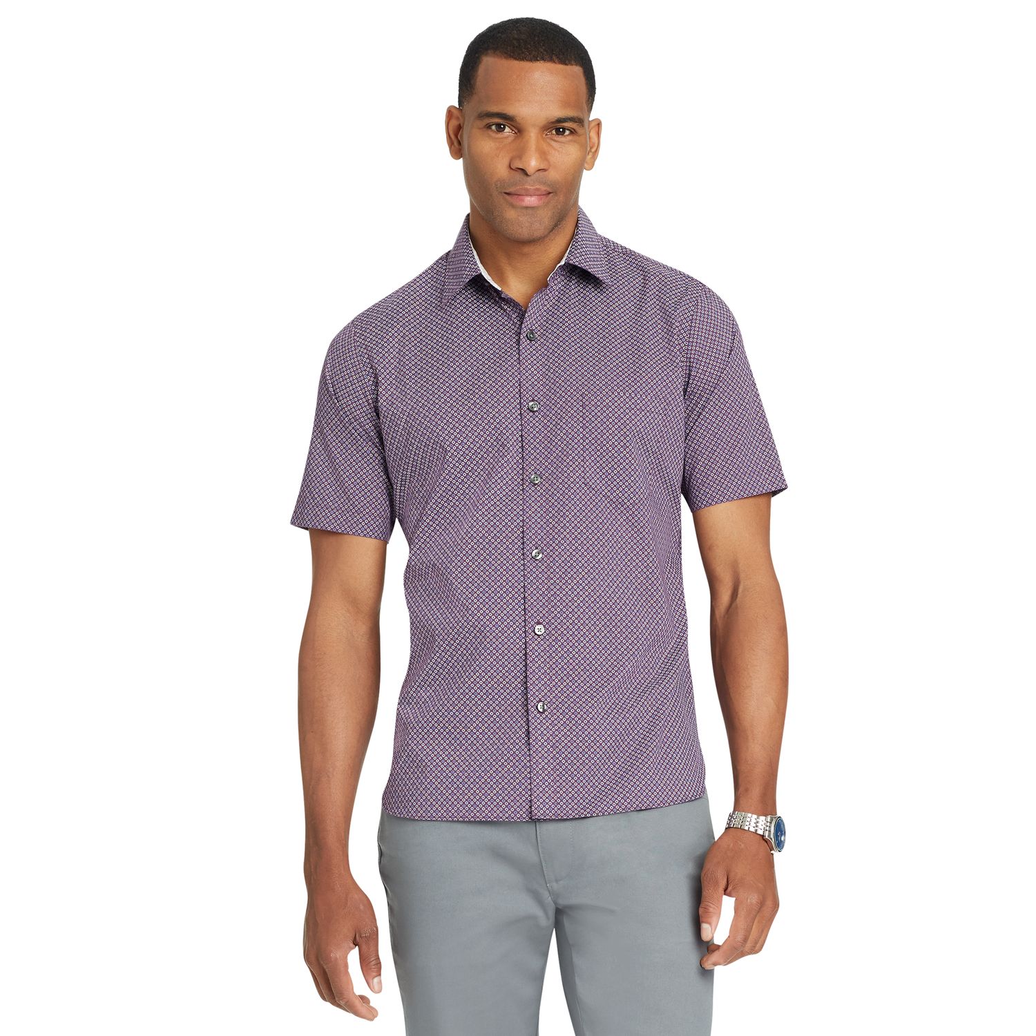 van heusen men's never tuck slim fit shirt