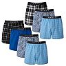 Men's Hanes® Classics 5-pack + 2 Bonus Full-Cut Plaid Woven Boxers