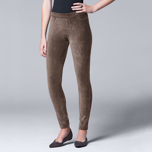 Simply Vera Wang Women's Brown Solid Cotton Leggings (VW2013) - Size S NWT