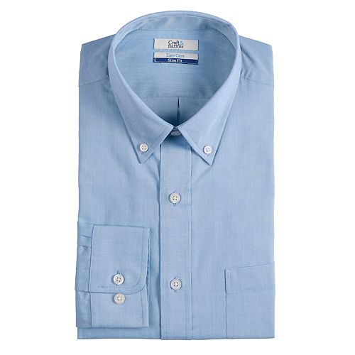 Men's Croft & Barrow® Slim-Fit Easy Care Button-Down Collar Dress Shirt