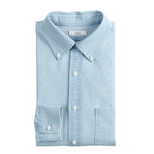 Men's Croft & Barrow® Slim-Fit Easy Care Button-Down Collar Dress Shirt