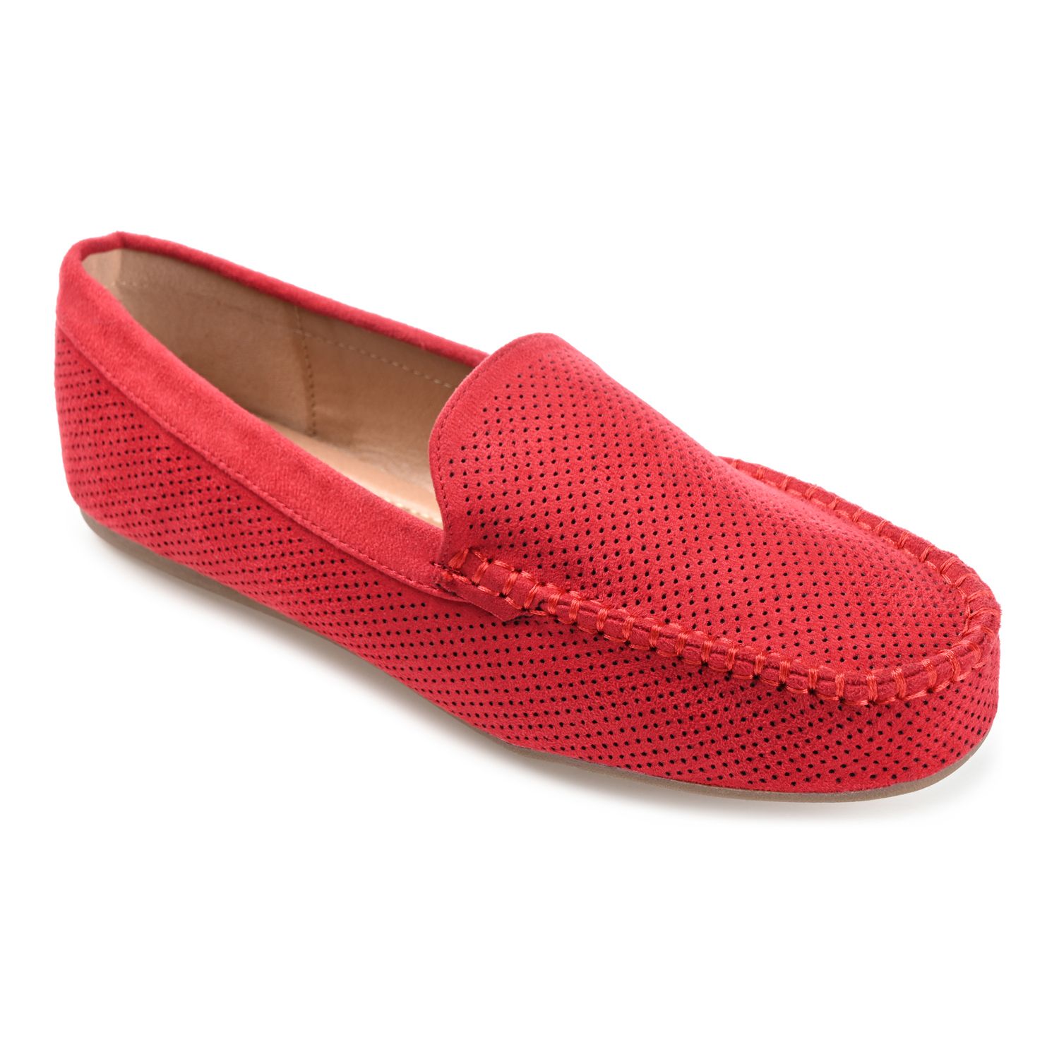 ladies red moccasins