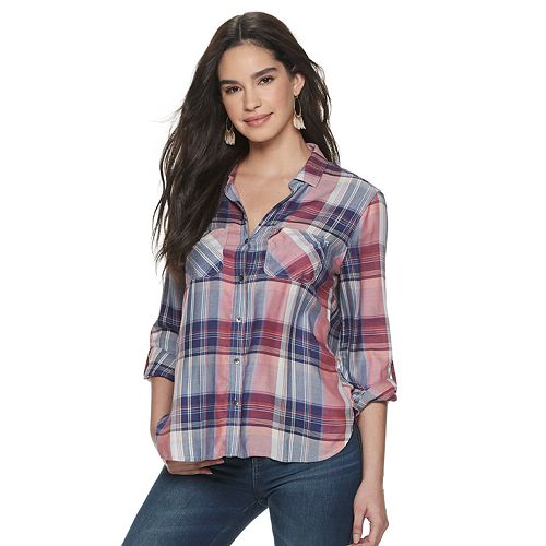 rock and republic plaid shirt
