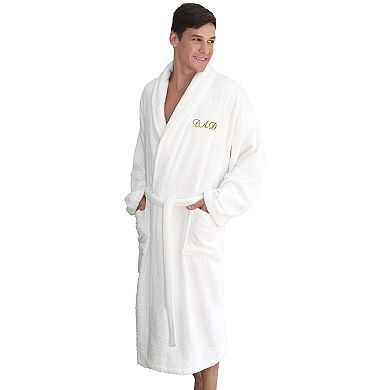 Linum Home Textiles "Dad" Embroidered Cotton Terry Bathrobe