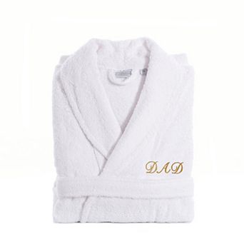 Linum Home Textiles "Dad" Embroidered Cotton Terry Bathrobe